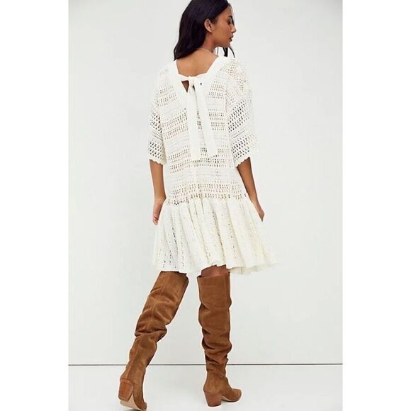 Free People - Sistine Crochet Mini Dress - Picture 1 of 7